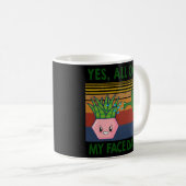 Yesは顔の父の植物愛好家 コーヒーマグカップ (正面右)