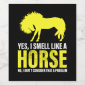 Yesは黄色い馬の匂いがする ワインラベル (シングルラベル)