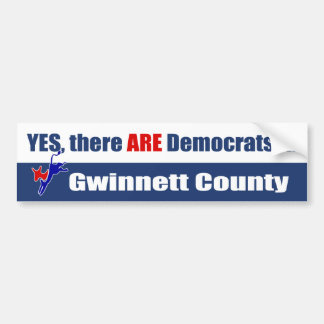 Yesは、そこにGwinnett郡の民主党員です バンパーステッカー