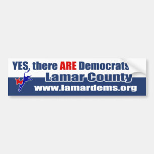 Yesは、そこにLamar郡の民主党員です バンパーステッカー