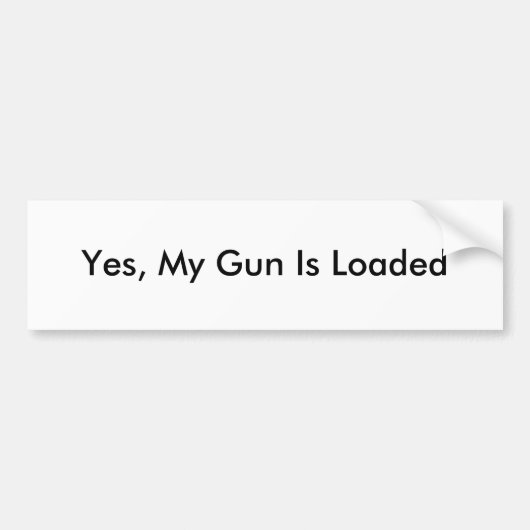 Yesは、私の銃荷を積まれます バンパーステッカー (正面)