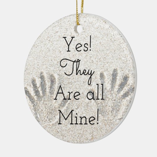 Yesみんな俺のものだ!大家族 セラミックオーナメント (左)