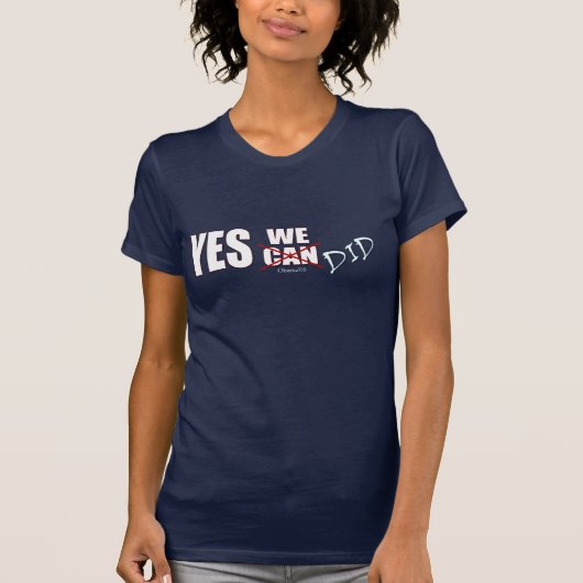 Yesやった！オバマ大統領， 08 tシャツ (正面)