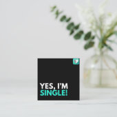 YESよ独身の スクエア名刺 (スタンド正面)