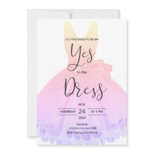 yesをドレス招待状に