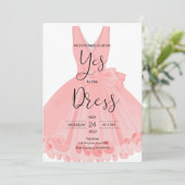 yesをドレス招待状に 招待状 (スタンド正面)