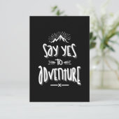 yesを冒険キャンピングハイキングに言う – ハイキングギフト 出欠カード (スタンド正面)