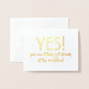 Yesを取得飲すおもしろいる – Bridesmaid Proposal 箔カード