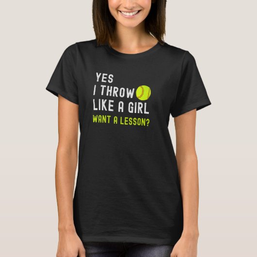 Yesを女の子のように投げる Tシャツ (正面)