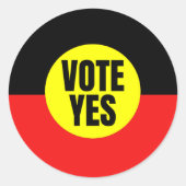 yesを議会に投票する ラウンドシール (正面)