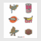 Yesアイカンバナナロケットモンキーロンドンバスパック シール (シート)