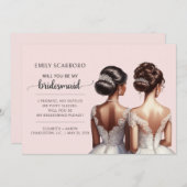 yesアフリカ系アメリカ人の花嫁の提案を言う 招待状 (正面/裏面)