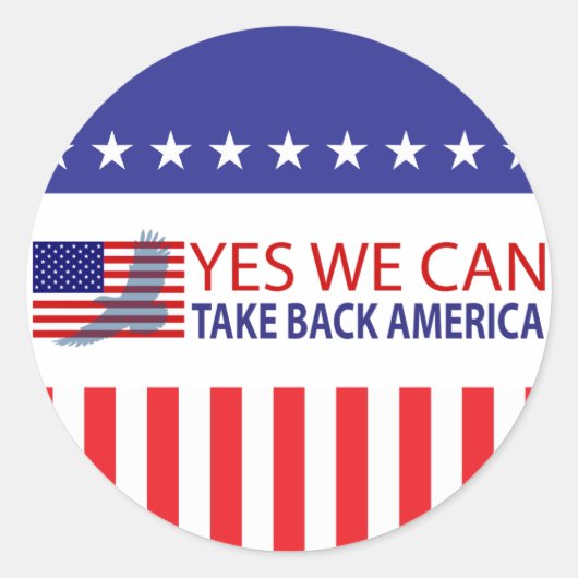 Yesアメリカを取り戻せる ラウンドシール (正面)