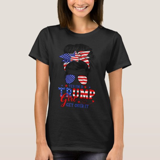 Yesイムトランプ女の子Itを乗り越えてサポートトランプ女の子M Tシャツ (正面)