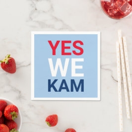 Yesウィカムおもしろい赤白青タイポグラフィ スタンダードカクテルナプキン