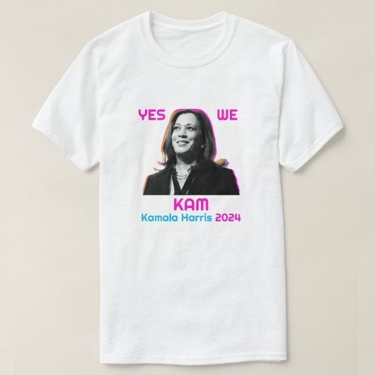 Yesウィカムカマラハリス2024 Tシャツ (デザイン正面)