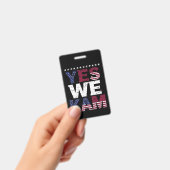 Yesウカムことわざ引用文 バッジ (手持ち)