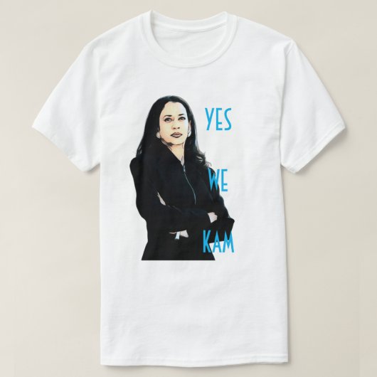 YesウカムカマラハリスTシャツ Tシャツ (デザイン正面)
