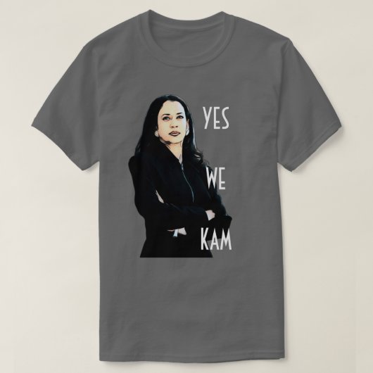 YesウカムカマラハリスTシャツ Tシャツ (デザイン正面)