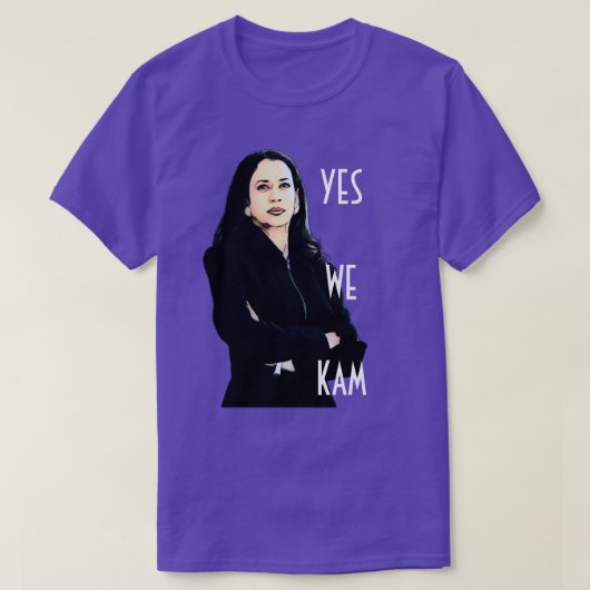 YesウカムカマラハリスTシャツ Tシャツ (デザイン正面)