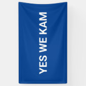 Yesウカムミニマルタイポグラフィ白と青 横断幕 (縦)