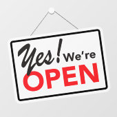 Yesオープンビジネスショップカフェ ウィンドウサイン (シート)