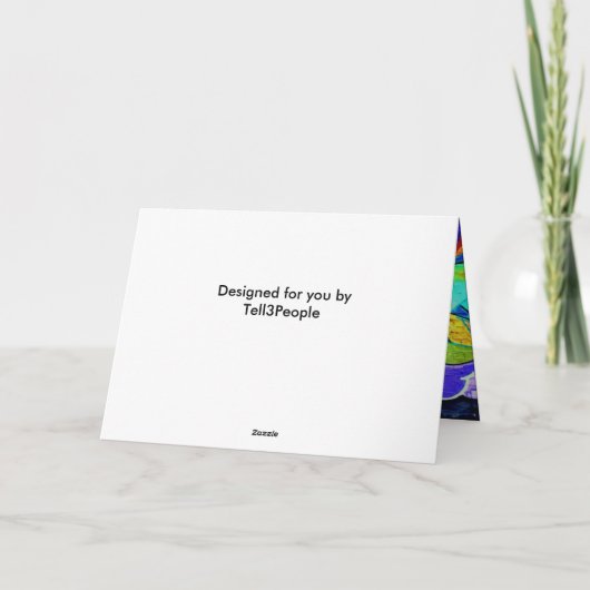 yesカラフルグラフィティアートノート誕生日カード カード (裏面)