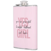 Yesガールユーアビューティフルやる気を起こさせるガールプリント フラスク (左)