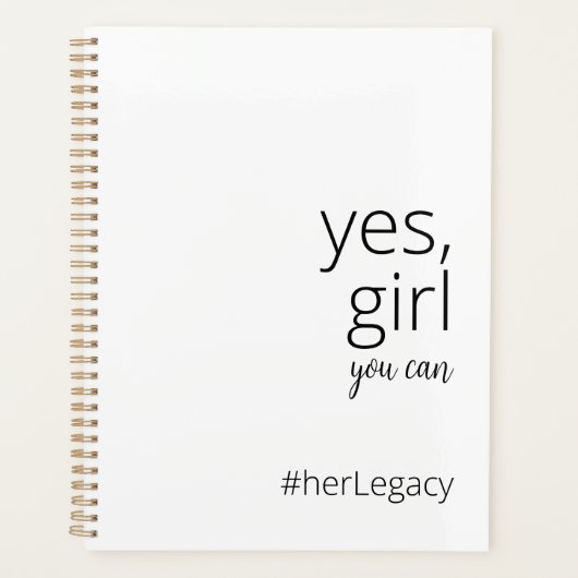 Yesガールユーキャン – フェミニストやる気を起こさせる プランナー手帳 (正面)