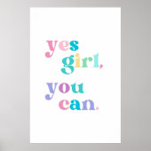 Yesガール印刷可能なウォールアートポスター ポスター (正面)