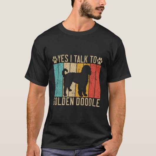 Yesゴールデンドードルと話す Tシャツ (正面)
