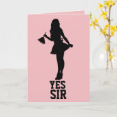 YESサー誕生日フランスのメイドカード カード (黄色い花)