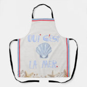 Yesザ・シーフランスのカワイイ・ウイ・セスト・ラ・メール エプロン (正面)