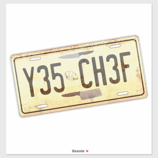 YESシェフカッコいい風化文字引用文 シール (シート)