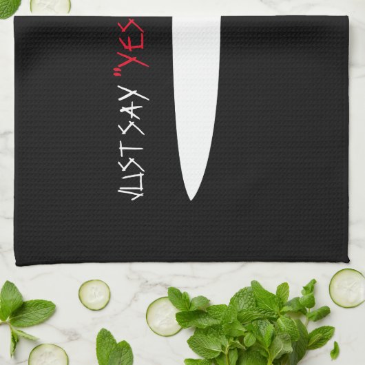 「yesシェフ」と言って行け! キッチンタオル (折り畳み)