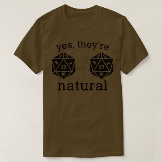 Yesシーレナチュラル20 D20サイコロシャツ Tシャツ (デザイン正面)