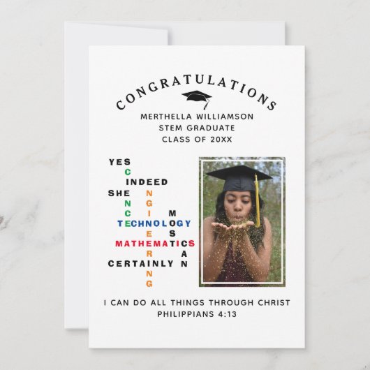 yesスタイリッシュSHEはおめでとうSTEM大学院 案内状 (正面)