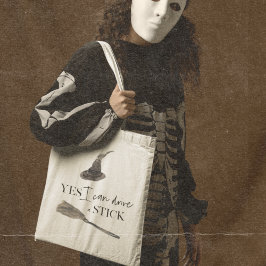 Yesスティックおもしろい |ハッピーハローウィン トートバッグ