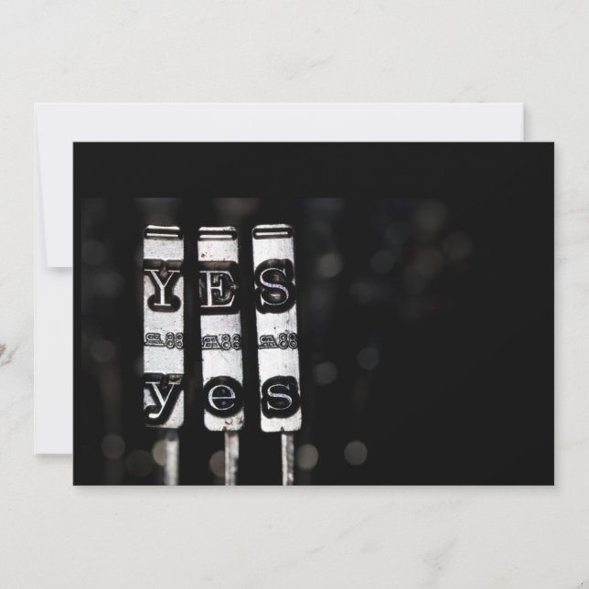 Yesタイプライタースクリプト (正面)