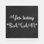 Yesトゥデイサタンブラックランチョンナプキン スタンダードランチョンナプキン (正面)