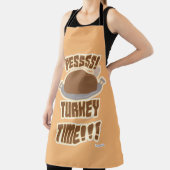 Yesトルコタイムおもしろい感謝祭ヤムモットー エプロン (インサイチュ)