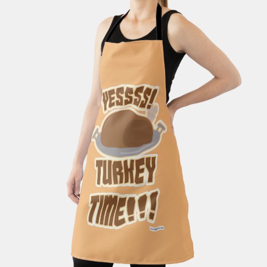 Yesトルコタイムおもしろい感謝祭ヤムモットー エプロン (インサイチュ)