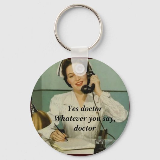 Yesドクターおもしろいヴィンテージナース キーホルダー (正面)