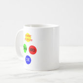 Yesノーボタンズザズルギフト コーヒーマグカップ (正面左)