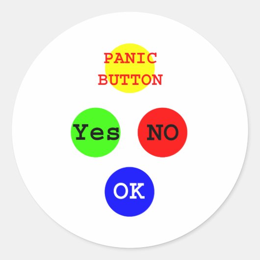 Yesノーボタンズザズルギフト ラウンドシール (正面)