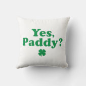 Yesパディおもしろいー・セント・パディーの日 クッション (裏面)