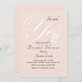 Yesブライダルシャワー招待 招待状 (正面/裏面)