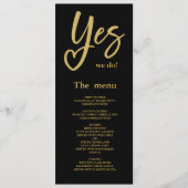 Yesブラックエレガント金ゴールドのメ結婚ニュー プログラム (正面)