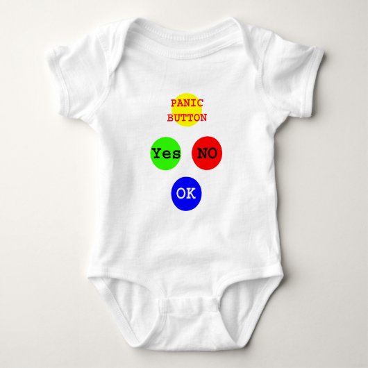 Yesボタン無し博物館のZazzleのギフト ベビーボディスーツ (正面)