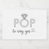 yesポップ・アートのリングと言う スパークリングワインラベル (シングルラベル)